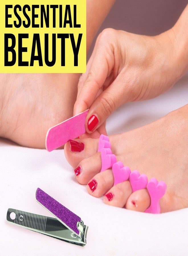 FOREVER 21 Nail Clippers Set - 2pc Purple Glitter Nail Clipper Value Pack, Big & Small Precision Nail Clippers Pack, Essential Manicure & Pedicure Tools - Image 5